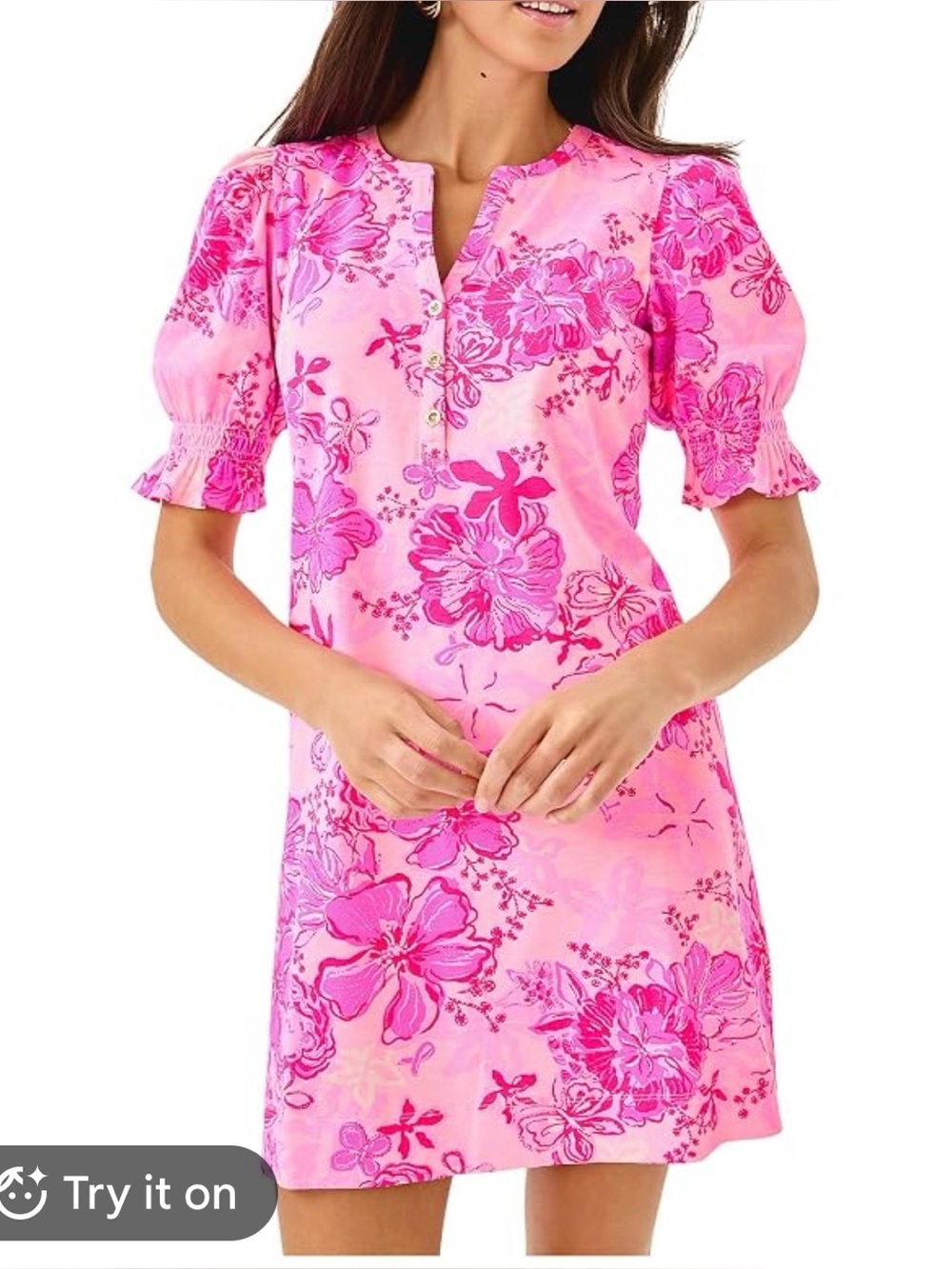 Lilly Pulitzer Delsie print puff sleeve Dress